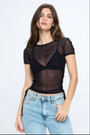 Sasha | Mesh Drawstring Top